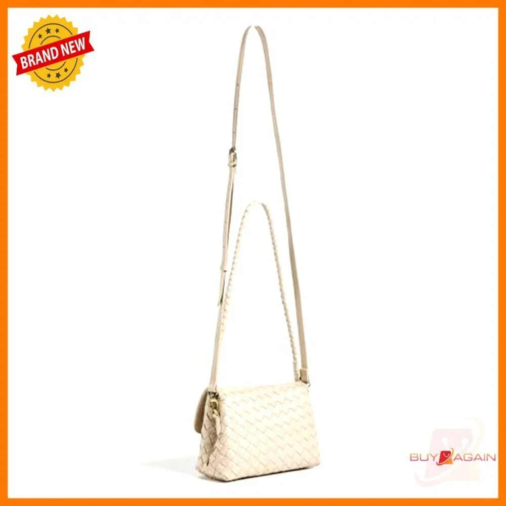 Mini Leather Shoulder Bag, Adjustable Strap, Fold-Over Flap